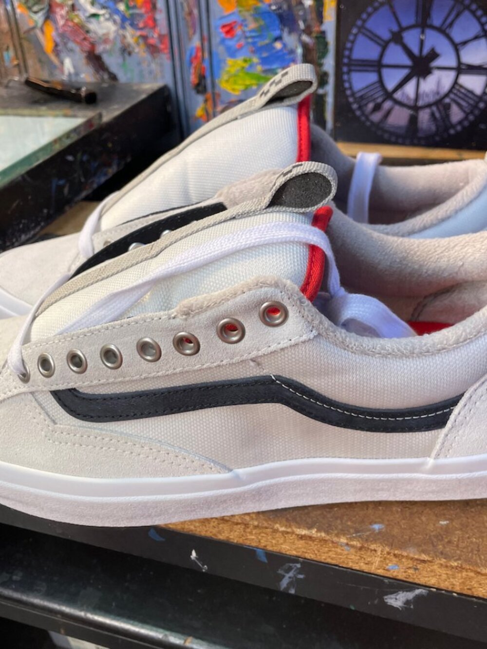 Vans Skate Old Skool 36 + Antique White Black Size US 11.5 Men New VN000D5RZHJ